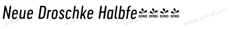 Neue Droschke Halbfe字体转换